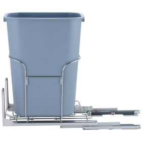 VEVOR Pull-Out Trash Can, 35L Single Bin, Under Mount Kitchen Waste Container with Slide, Handle and Door Mounting Kit